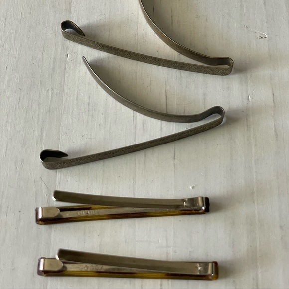 Goody vintage hair clip mock tort barrette & silver tone floral hair clip bundle - Picture 4 of 6